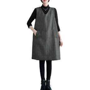 ellazhu Women's Funky V-Neck Cardigan Vest Solid Color Sleeveless Outerwear GZ122