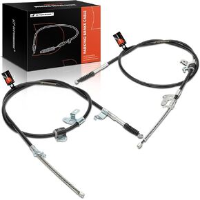 A-Premium Rear Driver and Passenger Side Parking Brake Cable Assembly Compatible with Pontiac Models: Vibe 2005 2006 2007 2008, 2-PC Set - Replace# 88973996, 88973994