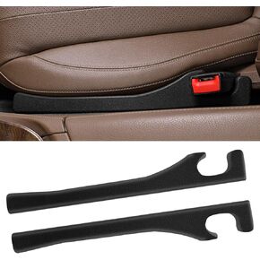 2 Pack Car Seat Gap Filler Car Seat Gap Interior Universal Fit PU Leather Car Seat Gap Plug for Filling Gaps Between Seats and Consoles Stop Things from Dropping