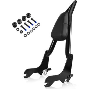 Backrest Sissy Bar fit 2018-Up Harley Softail Heritage Classic FLHC Street Bob 107 114 FXBB S Softail Deluxe Slim FLDE FXST FLI FLSL Standard Black 22" Tall Passenger Backrest Pad W/Docking