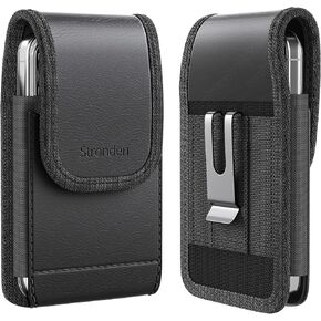 Stronden Holster for iPhone 13 Mini, 12 Mini (5.4"), iPhone SE (2022,2020) Leather Holster Case with Belt Clip, Pouch with Magnetic Closure, w/Built in Card Holder (Fits Slim/Thin Case only)
