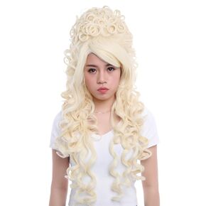 Nuoqi 31.5" Women's Wig California Marie Antoinette Cosplay Costume Long Hair Curly Wavy Full Head Party Hairpiece Beige