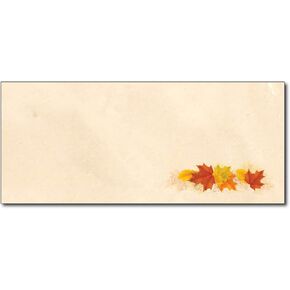 Desktop Publishing Supplies Simple Fall Leaves Decorative Mailing Envelopes - #10 Business Letter Size - 80 Stationery Envelopes