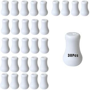 White Plastic Blind Pull Cord Knobs for Roman Shades - Water Drop Tassel, Venetian Blinds Rope Knobs Tassel Window Blind Cord Knobs Hardware Curtain Blind Cord End for Blinds (30Pcs)