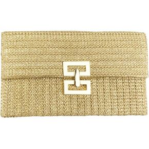 Straw Clutch Purse for Women Summer Beach Clutch Handbag Woven Purse Wicker Rattan Envelope Clutch2