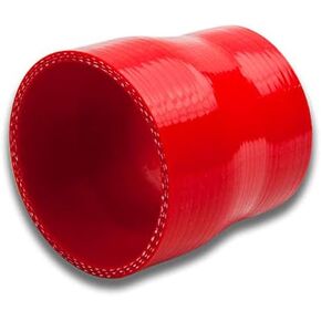 Auto Dynasty 2.75 inches To 3 inches Straight Turbo/Intercooler/Intake Piping Coupler Reducer Silicone Hose, (Red)