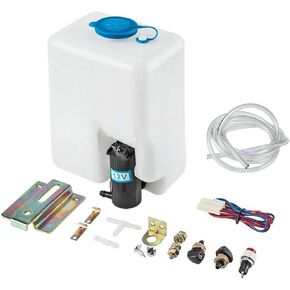 12VUniversal Car 99300 Windshield Washer Pump Washer Fluid Reservoir Bottle Kit with Pump Jet Button Switch，washer fluid reservoir，windshield washer fluid reservoir，wiper washer kit
