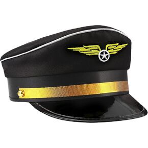 Funny World Pilot Hat Captain Cap Costume Accessory for Adults
