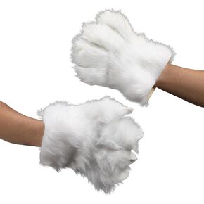 Furry Paws Gloves Artificial Fur Paws Brown Beast Claw Gloves Animal Paw Glove Halloween Wolf Claws Latex Cosplay