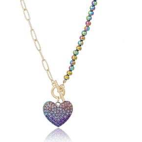 Heart Pendant Necklace for Women, Woman Jewelry Gift, Birthday Party Favors