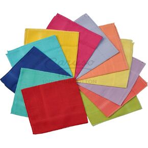 Caruso Italy Women's 100% Pure Cotton Light Multicolor Rangoli Handkerchief