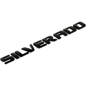 3D Raised and Strong Adhesive Decals Letters Badge Fit for Silverado 1500 2500Hd 3500Hd - Gloss Black