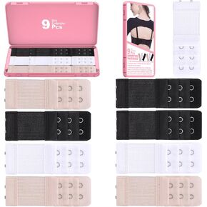 Comfortable Bra Extender, Soft and Elastic Bra Closure Extension with Storage Case for all Common Bra Models