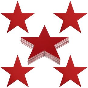 PATIKIL 6" Star Cutouts, 48 Pack Star Cutout Double Printed Paper Stars for Classroom Decoration DIY Craft Project Bulletin Board Wall Poster, Silver