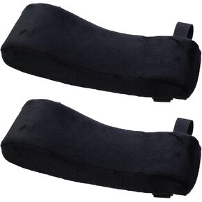 2Pcs Set Memory Foam Armrest Pads Ergonomic Armrest Cushions Elbow Pillow Pressure Relief Office Chair Arm Rest Cover Pillow Support Cushion for Computer, Gaming Recliners Desk Chairs
