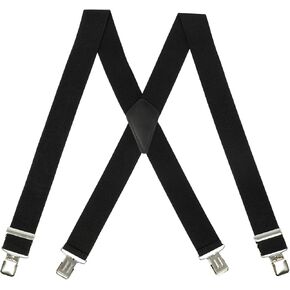 2 Inch-Wide Heavy Duty Elastic Suspenders for men, Adjustable and Durable Work Suspender for Big & Tall