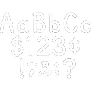 Teacher Created Resources White 4" Modern Classic Letters Combo Pack