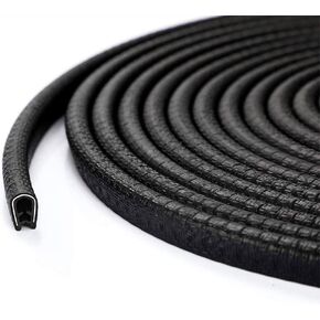 QBUC Car Door Edge Guards,13Ft(4M) Rubber Clip Seal U Shape Edge Trim Guard Protection Car Door Protection Fit for Most Models