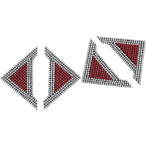 Car Door Corner Edge Guards Kit Anti-Scratch Bling Door Edge Door Corner Bumper Protector Sticker Flannel Bling Rhinestone White Red