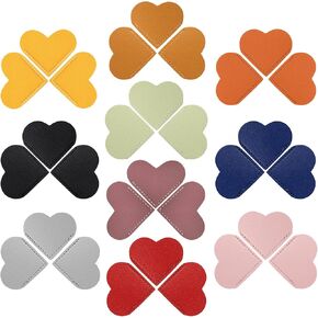 30PCS Leather Heart Bookmark Leather Corner Bookmark for Teacher Thank You Gifts Graduation Gifts Teacher Bookmarks Appreciation Gifts
