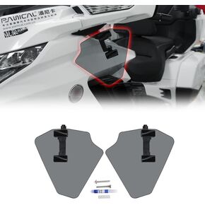 L&R Clear Upper Air Deflector Air Management Hand Guard Windshield Mirror Mounting Hardware Kit for Honda Gold Wing GL1800 F6B 2018-2023 Nondestructive iInstallation