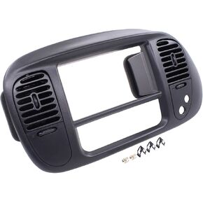 MOTOKU Black Center Dash Radio Air Vent Climate Panel Bezel Trim Assembly for Ford F-150 Expedition 1997-2003