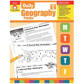 Book Daily Geography Practice- Grade 5, 8.5 H x 11.0 L x 0.36 W