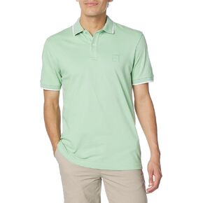 BOSS Men's Square Patch Logo Slim Fit Cotton Polo Shirt