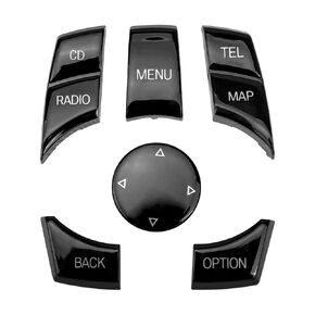 Multimedia Knob Control Button Kit Fit for BMW 1 3 5 X1 X3 X5 X6 Series BMW F20 F22 F30 F34 F36 F10 F02 F06 F25 F15, Menu Cap Knob Button Replaces 6582 9206 446-C, Model A