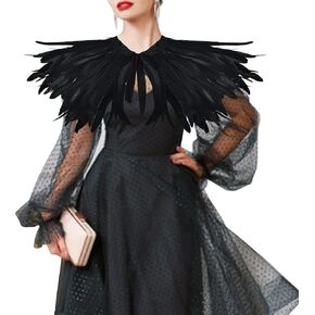 KAWAII Feather shrug shawl collar gothic Victorian feather shawl Great for Halloween dress up