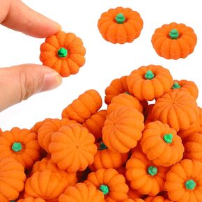33pcs 3D Pumpkin Erasers,Mini Pumpkin Rubber Eraser Stationery for Kids Students Halloween Fall Thanksgiving Party Favor Teacher Rewards Classroom