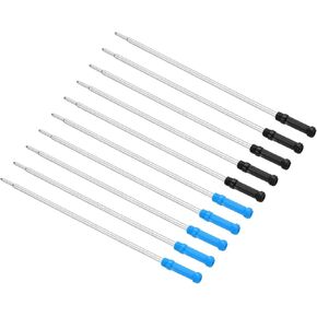 PATIKIL 1mm Pen Ink Refills, 20 Pcs Ballpoint Refill Medium Point Metal Compatible Replaceable Replacement for Pen Writing Office, Black, Blue Ink