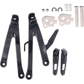 NewYall Black Rear Passenger Foot Peg Rest Bracket Kit