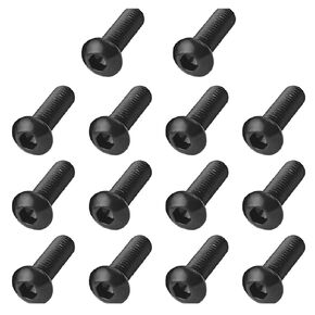Universal Vehicle Accessories - CQSPMOTO 14PCS M6 x 25mm Hexagon Screw Bolt Set, Carbon Steel Button Head Allen Key Screws, Round Head Machine Screws Bolts for Bicycles, Motorcycles, and Cars