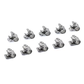 No.10 Stainless Steel Fuel Injection Hose Clamps 10pc Pack 5/16" - 25/64" (8mm - 10mm),Polish,FIC-8x10