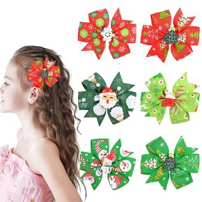 6 Pieces Fall Thanksgiving Hair Bow Clips Autumn Maple Leaf Turkey Hair Clips Alligator Bow Hair Accessories Fall Theme Party Cute Bowknot Hairpins Boutique Barrette for Baby Girl Toddler Hair Styling