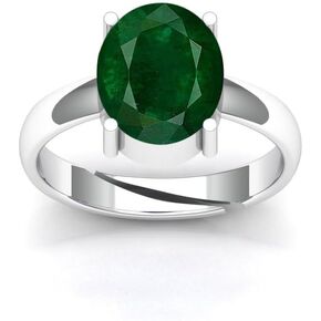 8.00 Carat Natural Emerald Gemstone 925 Sterling Silver Adjustable Ring For Women And Men