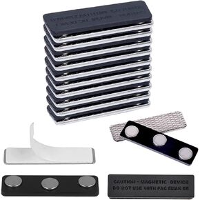 16 Pack Magnetic Curtain Closure for Blackout Blind Accessory, Window Blinds, Name Badge Holders with Adhesive, Curtain Magnet with Super Strong Magnets for Blackout Curtains