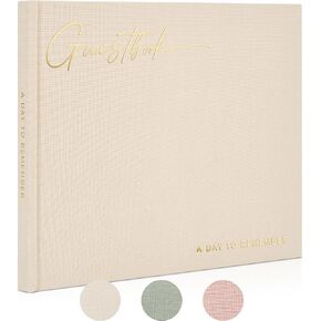 ZICOTO Beautiful Wedding Guest Book for Your Wedding Reception - Simply Elegant Guestbook to Sign in and Add Polaroid Photos - The Perfect Wedding Or Baby Shower Guest Book for The Special Day