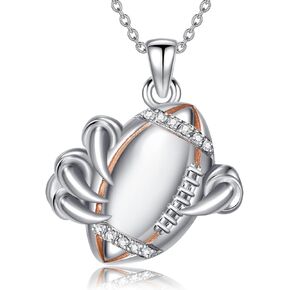 Diamond Soccer Ball Necklace Pendant Sports Jewelry S925 Sterling Silver Soccer Ball Necklace Soccer Player Gifts