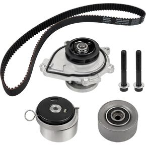 Timing Belt Kit with Water Pump Compatible with Chevy Cruze Sonic Aveo Aveo5 2009-2018, Pontiac G3 2009-2010, Saturn Astra 1.6L 1.8L 2007-2008 Replaces TCKWP338 25195119 24422964