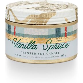 Illume Tried & True Vanilla Spruce Small Tin Candle
