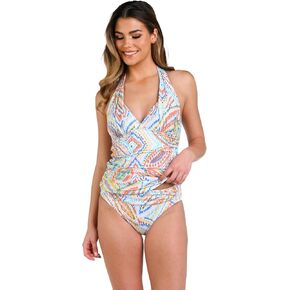 La Blanca Women's Rouched Front Halter Tankini Swimsuit Top