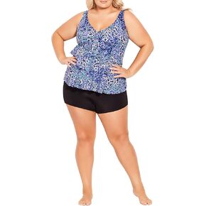 Women's Plus Size Tankini Ruffled PR, Lourdes