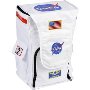 Aeromax Jr. Astronaut Backpack, White, with NASA patches