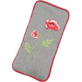 Double Eyeglasses Case in a Poppies Design