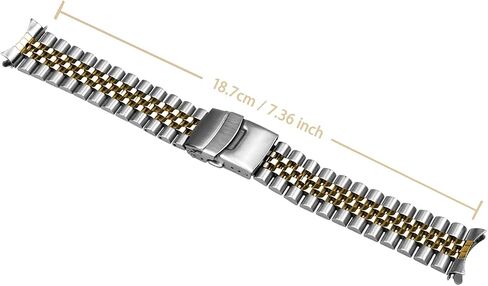 20mm 22mm Stainless Steel Curved End Watch Band Replacement Double FlipLock Buckle Metal Watch Strap Bracelet for Men Women in Saudi Arabia