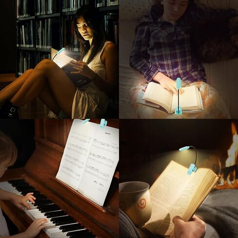 هونجوت مصباح LED مرن للكتب، مصباح قراءة لاسلكي للكتب، مصباح قراءة للكمبيوتر، مصباح بمشبك LED يعمل بالبطارية لقراءة الكتب in Kuwait