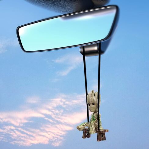 Car Interior Accessories for Men Cool Gadge Ornament Dashboard Decorations Rearview Mirror Cute Women Funny Aesthetic Hanging Swinging Charms Horror Pendant Man Christmas Halloween (Size B) in Kuwait