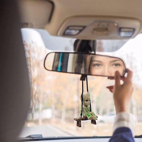 Car Interior Accessories for Men Cool Gadge Ornament Dashboard Decorations Rearview Mirror Cute Women Funny Aesthetic Hanging Swinging Charms Horror Pendant Man Christmas Halloween (Size B) in Kuwait